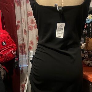 Windsor Black High-Low Scoop Neck Dress